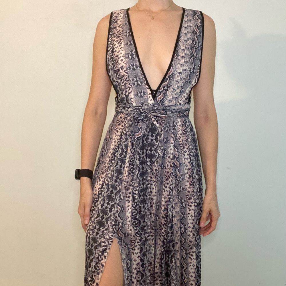 Bohemian Crocodile print dress